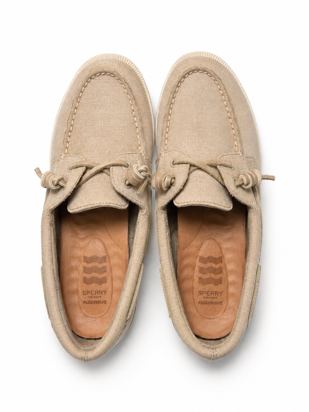 Sperry A/O 2-Eye Plushwave Boat Shoes Taupe Women’s Size 6.5
